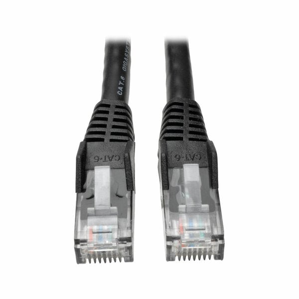 Cat6 Cable, Snagless, Molded, Black, 10ft