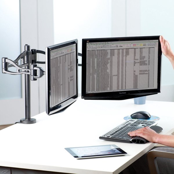 Monitor Arm, Black, 24 lbs.