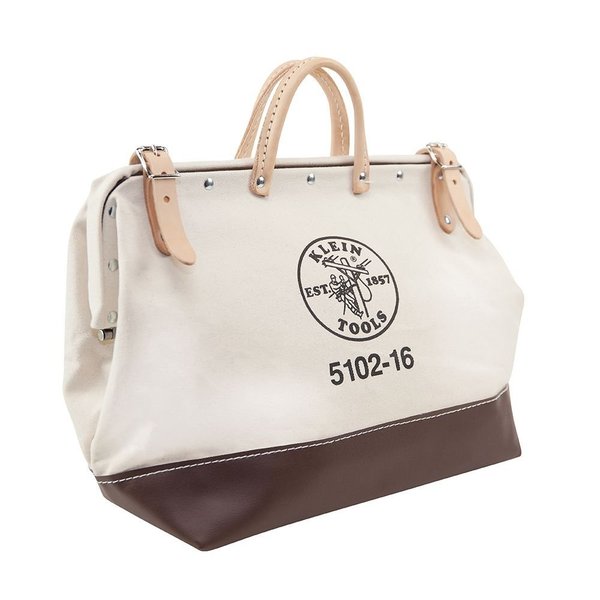 Wide-Mouth Tool Bag, Heavy-Duty #8 Natural Canvas, 1 Pockets