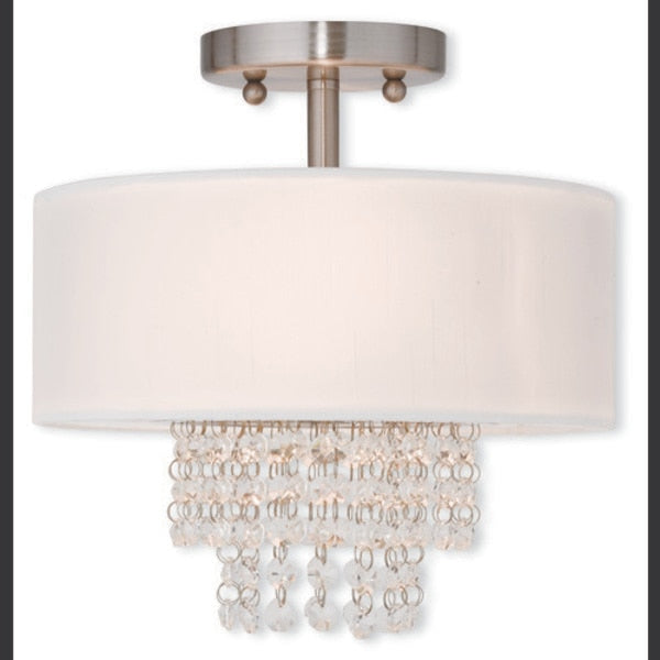 Carlisle 2 Light Brushed Nickel Ceiling Mount