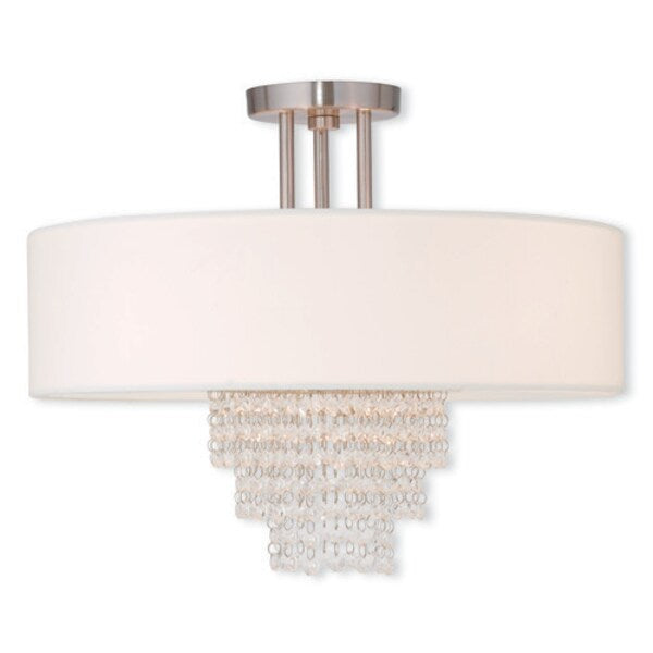Carlisle 4 Light Brushed Nickel Ceiling Mount