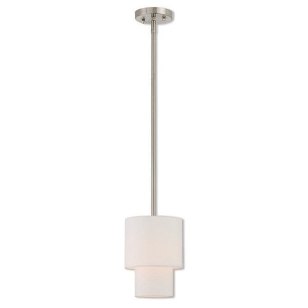 Claremont 1 Light Brushed Nickel Mini Pe