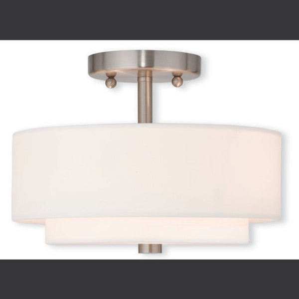 Claremont 2 Light Brushed Nickel Ceiling Mount