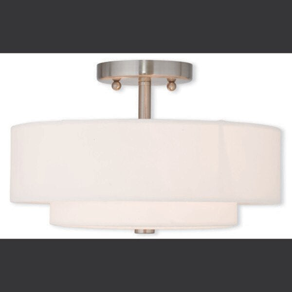 Claremont 2 Light Brushed Nickel Ceiling Mount
