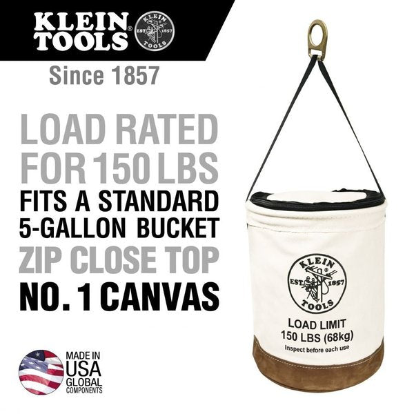 Utility Bucket, #1 Canvas, Off- White, 22