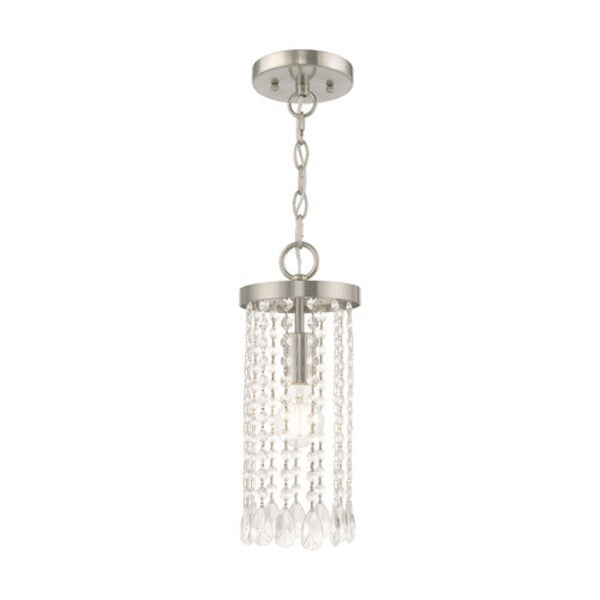 Elizabeth 1 Light Brushed Nickel Mini Pendant