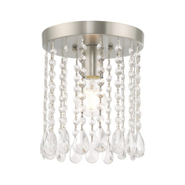 Elizabeth 1 Light Brushed Nickel Ceiling