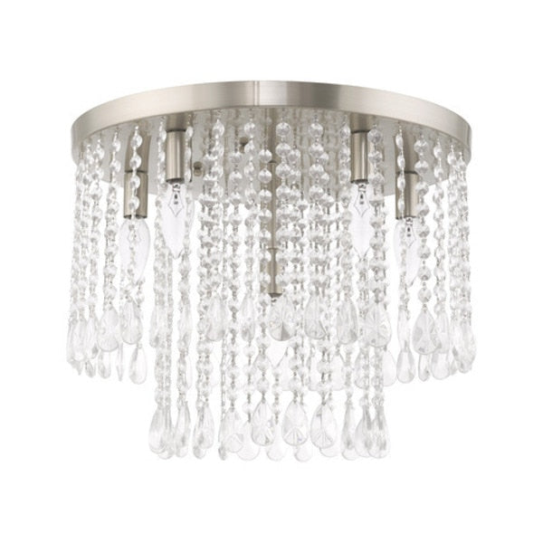 Elizabeth 6 Light Brushed Nickel Ceiling Mount