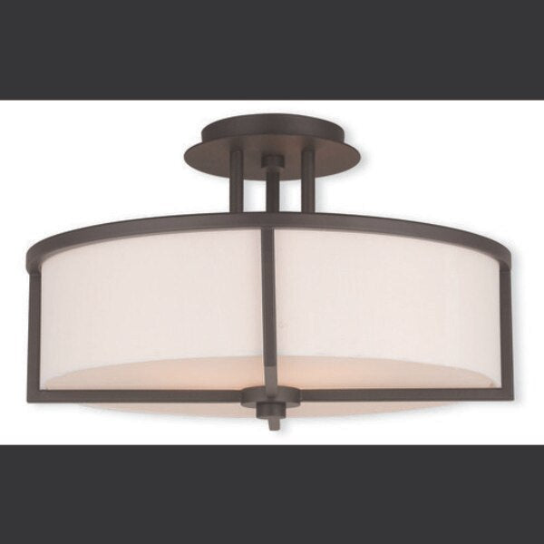 Wesley 3 Light Bronze Ceiling Mount