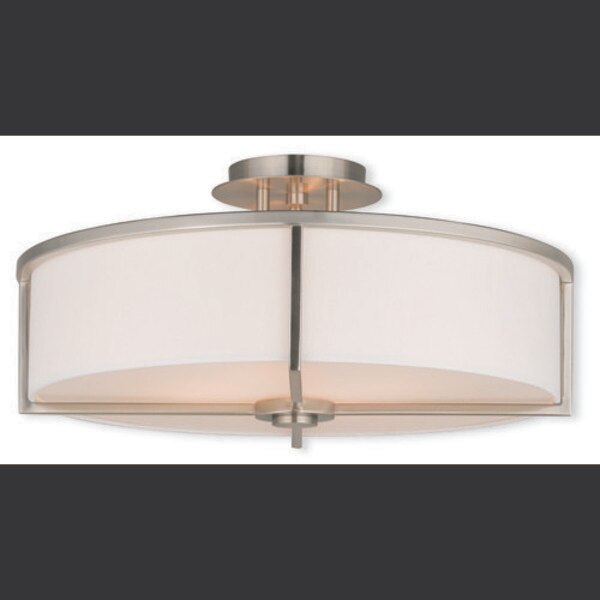 Wesley 4 Light Brushed Nickel Ceiling Mount