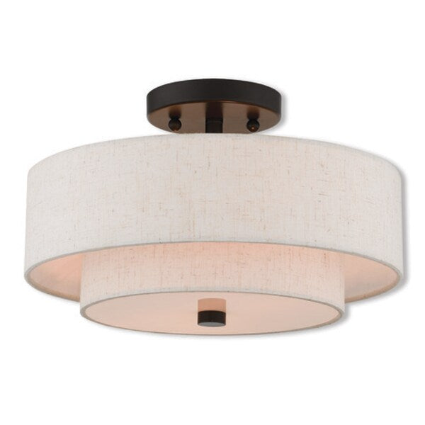 Claremont 2 Light English Bronze Ceiling Mount