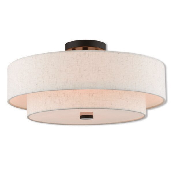 Claremont 4 Light English Bronze Ceiling Mount