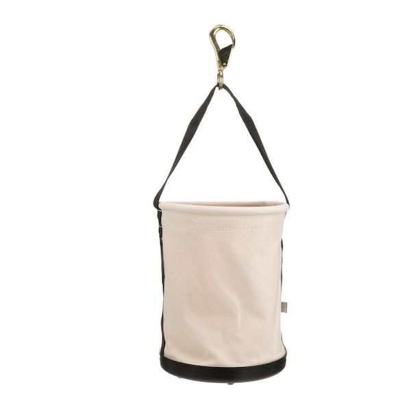 Canvas Bucket, All-Purpose with Swivel Snap and Drain Holes, 12-Inch