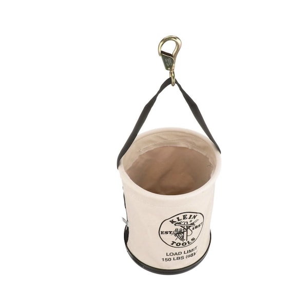 Canvas Bucket, All-Purpose with Swivel Snap and Drain Holes, 12-Inch