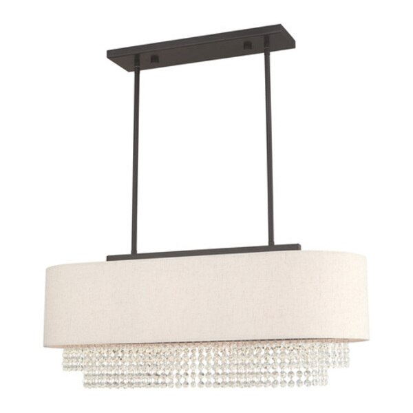 Carlisle 3 Light English Bronze Linear Chandelier