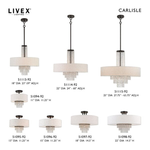 Carlisle 5 Light English Bronze Linear C