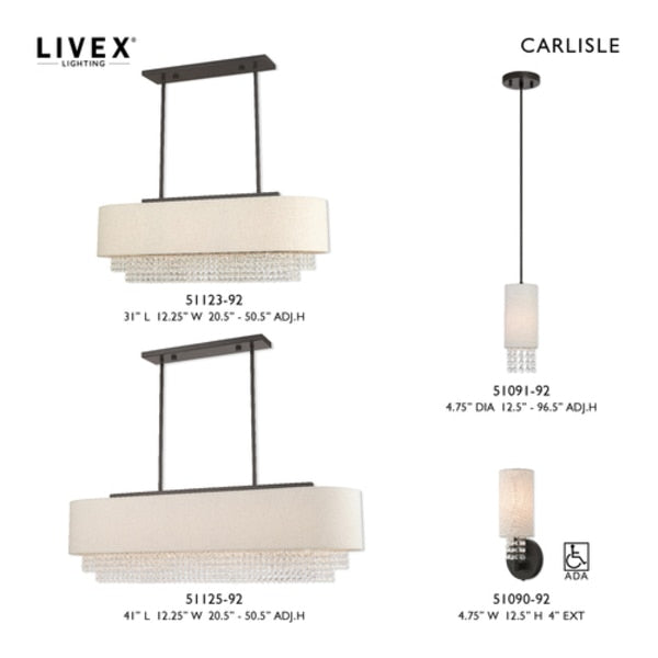 Carlisle 5 Light English Bronze Linear C