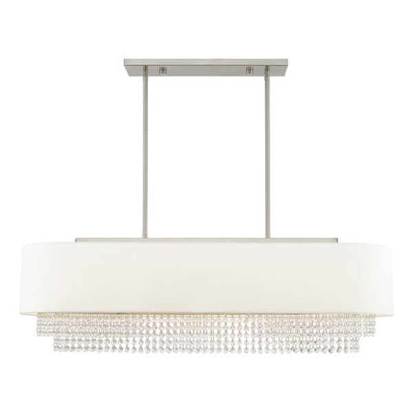 Carlisle 5 Light Brushed Nickel Linear Chandelier