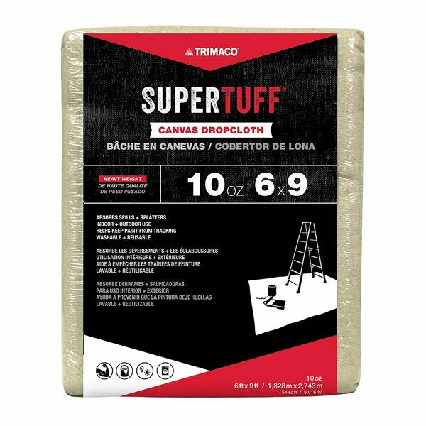 Drop Cloth, 32 mil, Cotton Canvas, 9 ft L
