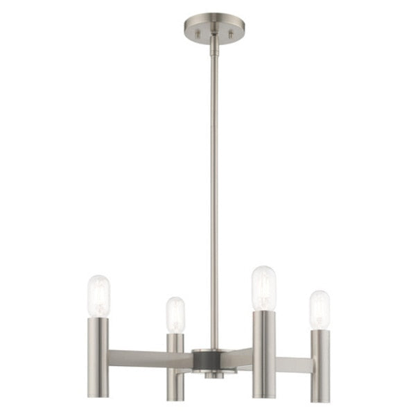 Copenhagen 4 Light Brushed Nickel Mini Chandelier