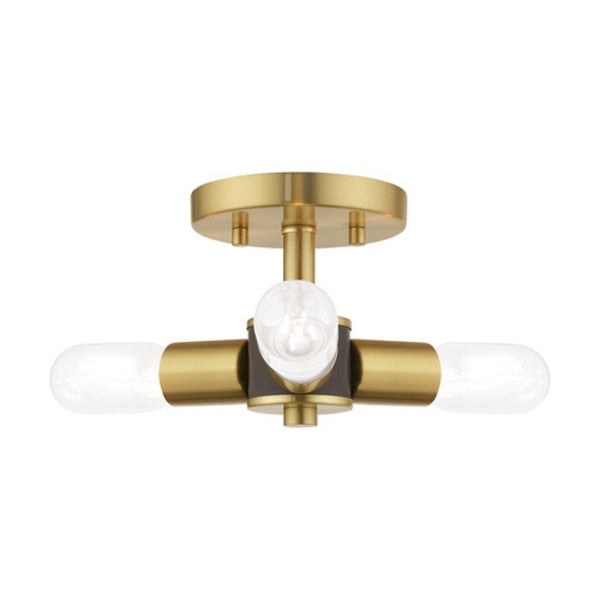 Copenhagen 3 Light Satin Brass Ceiling M