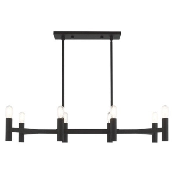 Copenhagen 8 Light Black Linear Chandelier