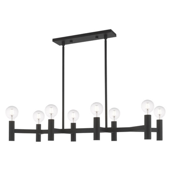 Copenhagen 8 Light Black Linear Chandelier