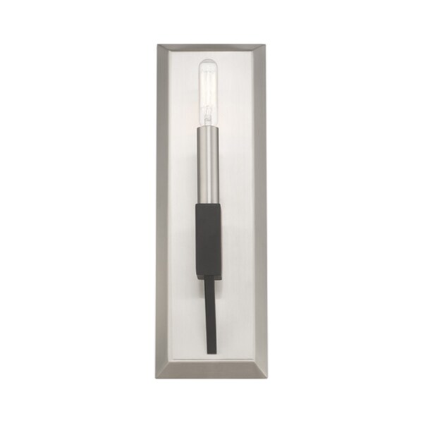 Beckett 1 Light Brushed Nickel And Black ADA Wall Sconce