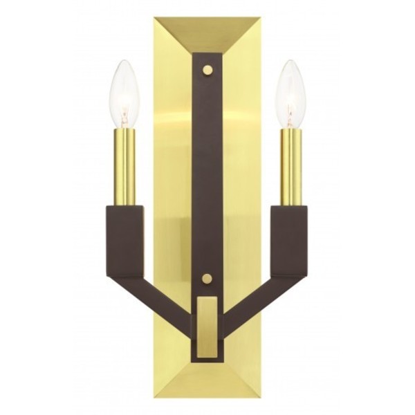 Satin BrassADA Double Sconce, 2 Light