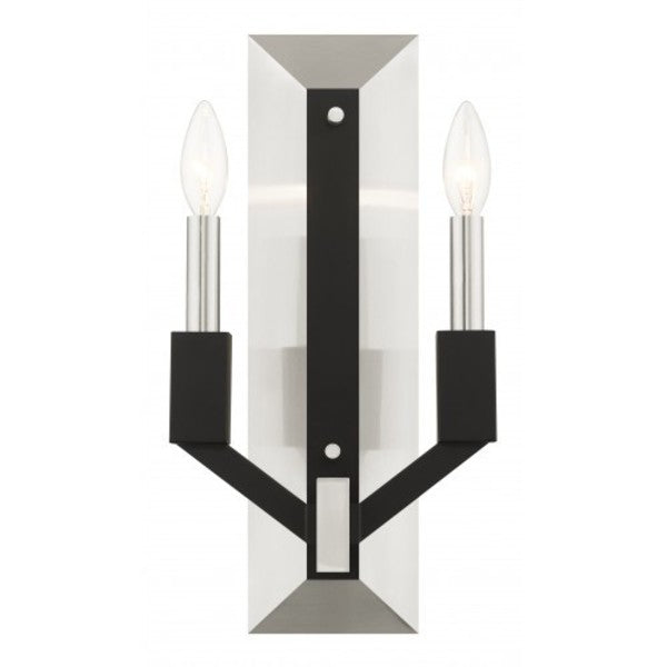 Brushed Nickel ADA Double Sconce, 2 Light