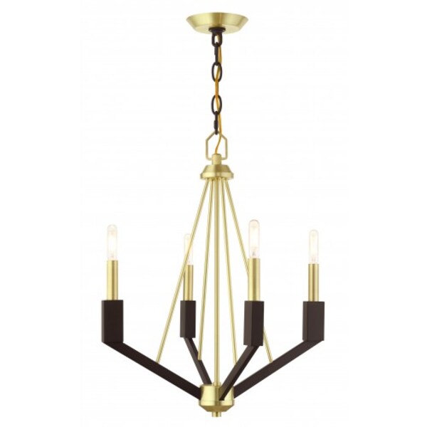 Satin BrassMini Chandelier, 4 Light