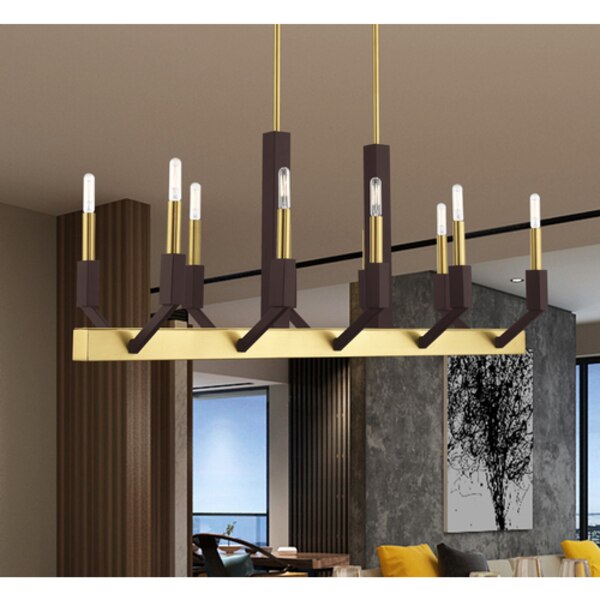 Beckett 10 Light Satin Brass And Bronze