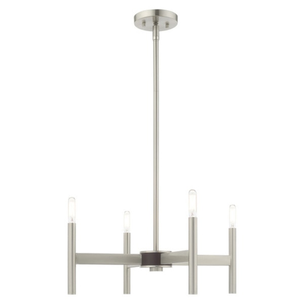 Copenhagen 4 Light Brushed Nickel Mini Chandelier