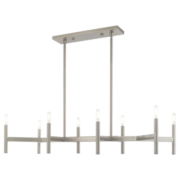Copenhagen 8 Light Brushed Nickel Linear