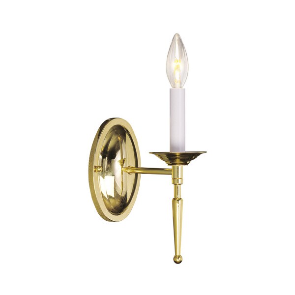 Williamsburgh 1 Light Polished Brass Wall Sconce