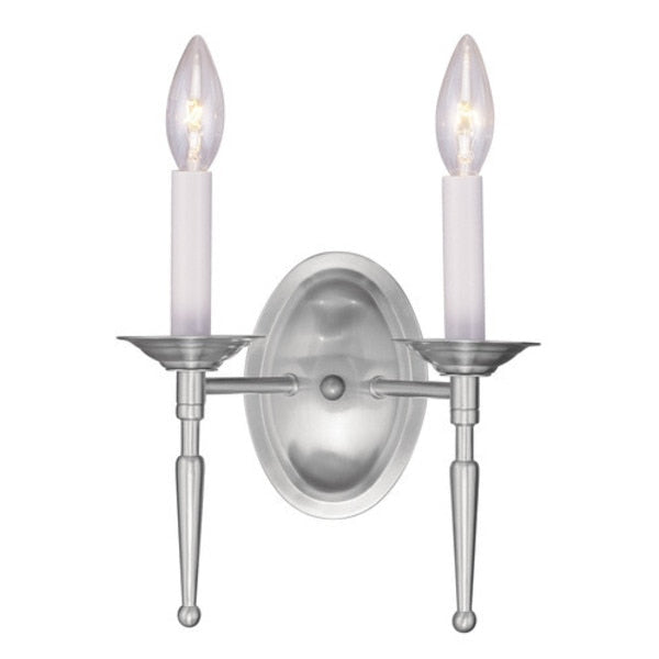 Williamsburgh 2 Light Brushed Nickel Wal
