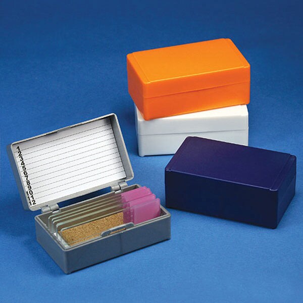 Microscope Slide Box, Blue