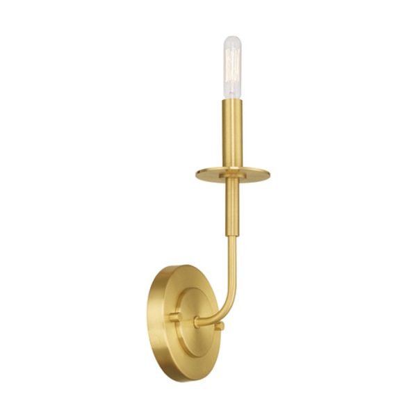 Lisbon 1 Light Satin Brass ADA Wall Scon