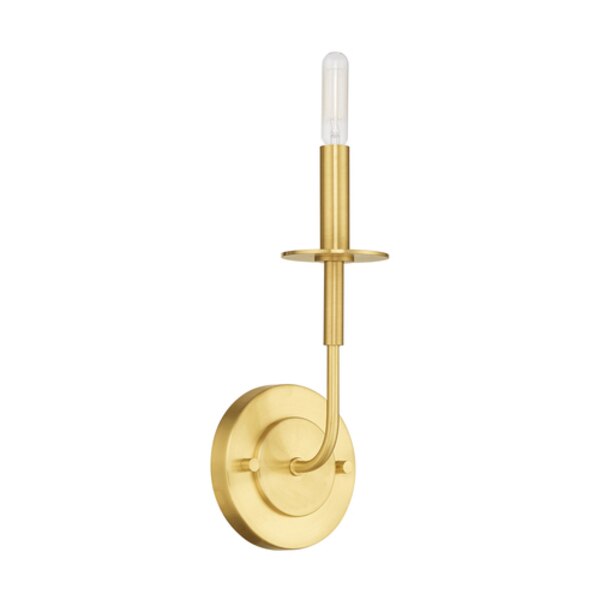 Lisbon 1 Light Satin Brass ADA Wall Scon