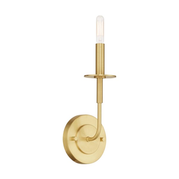 Lisbon 1 Light Satin Brass ADA Wall Scon