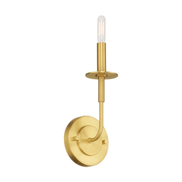 Lisbon 1 Light Satin Brass ADA Wall Scon