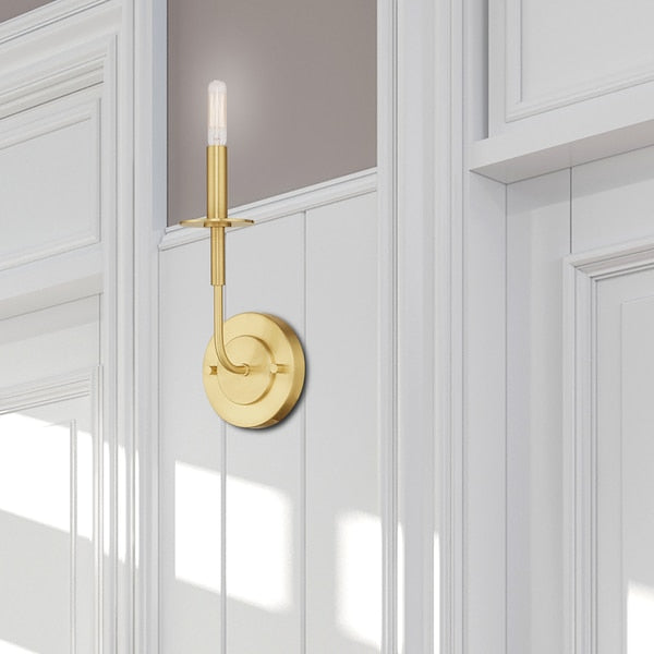 Lisbon 1 Light Satin Brass ADA Wall Scon