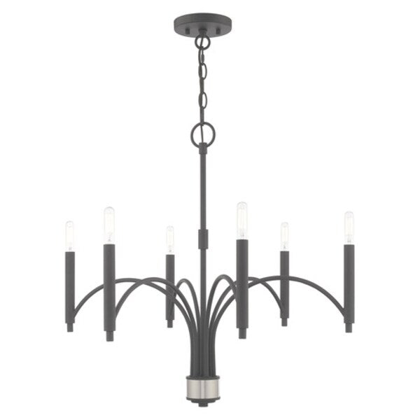 Wisteria 6 Light Scandinavian Gray Chand