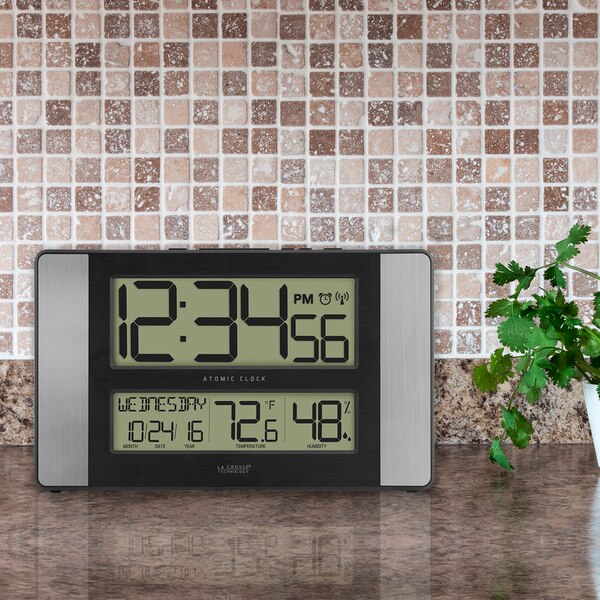 Atomic Dgtl Wall Clock, Indoor Temp