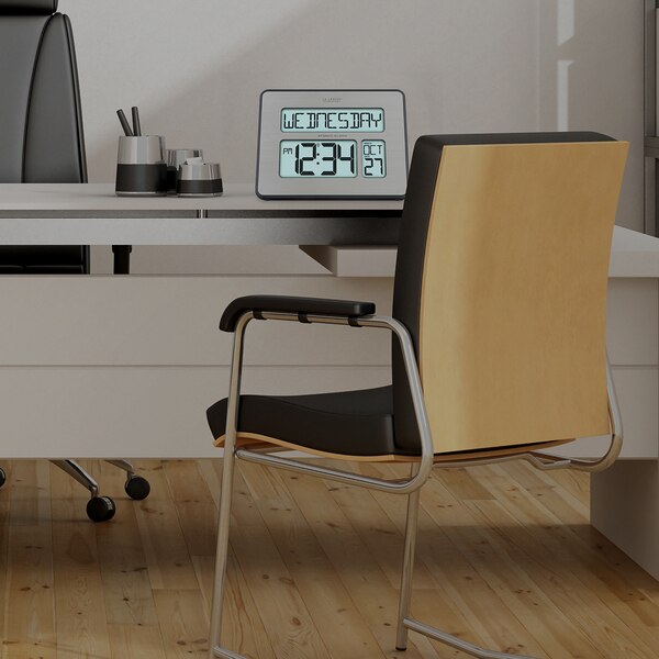 Atomic Dgtl Wall Clock, Wht Backlight