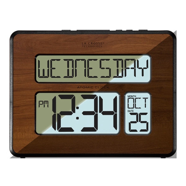 Atomic Dgtl Wall Clock, Wht Backlight