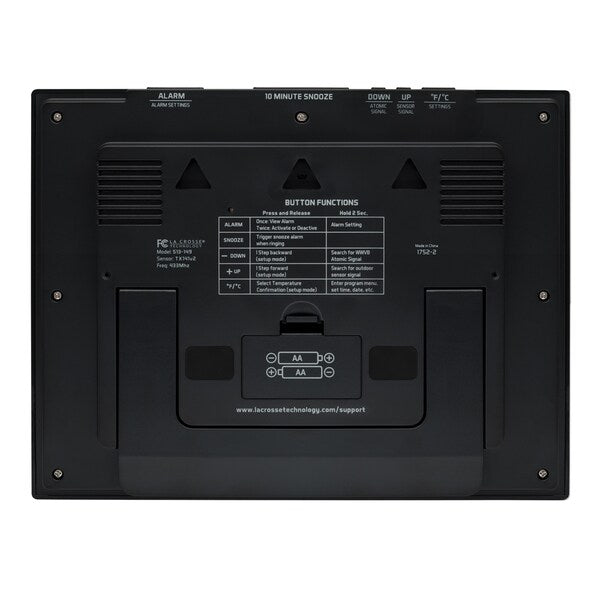 Atomic Digital Wall Clock w In/Out Temp