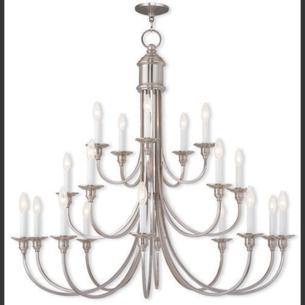 Cranford 20 Light Brushed Nickel Foyer Chandelier