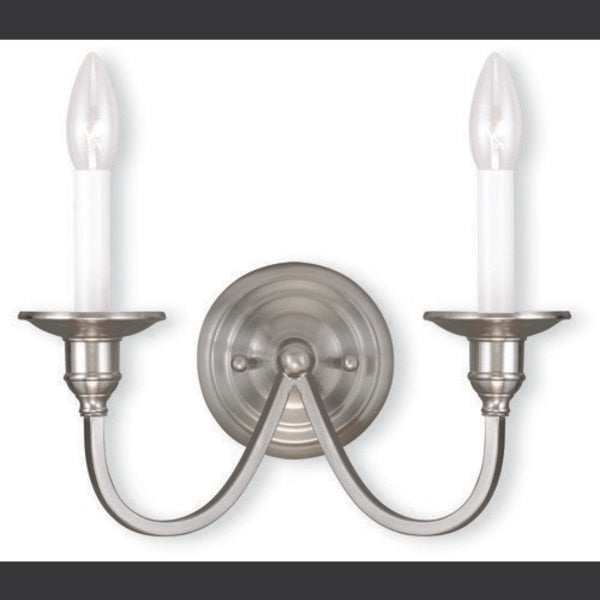 Cranford 2 Light Brushed Nickel Wall Sco