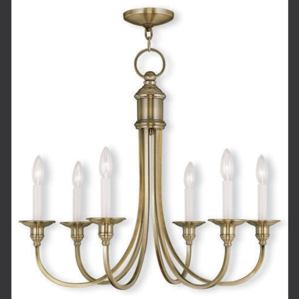 Cranford 6 Light Antique Brass Chandelier